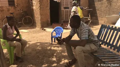 A quantitative interview being conducted in Burkina Faso 