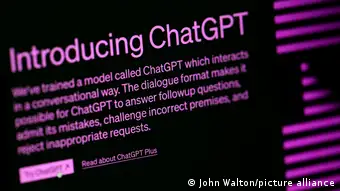 Screenshot of ChatGPT start page